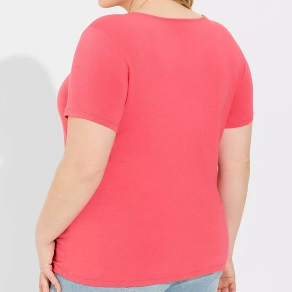 Torrid Soft Knit Women's Coral Top with Ring Detail - Picture 4 of 4
